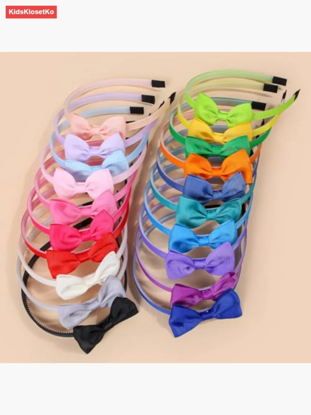 20 Pack Toddler Bow Headbands - Comfy Hair Loops for Little Girls